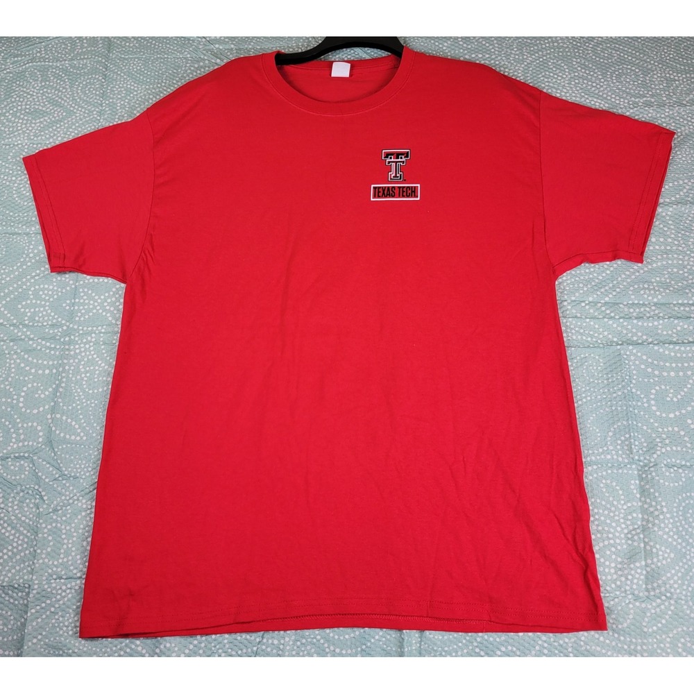 Texas Tech Red Raiders T Shirt XL Red Cotton Crew Neck Graphic Tee NWT